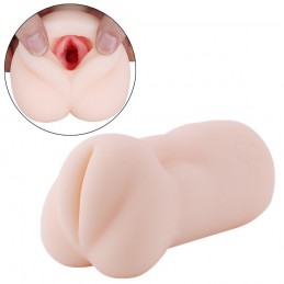 Male Masturbators Pocket Pussy 3D Textured Vagina Double Ends for Oral Blow Job Masturbation