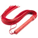 Flogger Whip Leather Whips Bondage Sex Toy for Couple (Red)