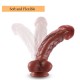 Realistic Dual Density Silicone Dildo with Sucion Cup,Vaginal G-spot Flexible Stretching Penis for Female Masturbation