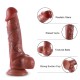 Realistic Dual Density Silicone Dildo with Sucion Cup,Vaginal G-spot Flexible Stretching Penis for Female Masturbation